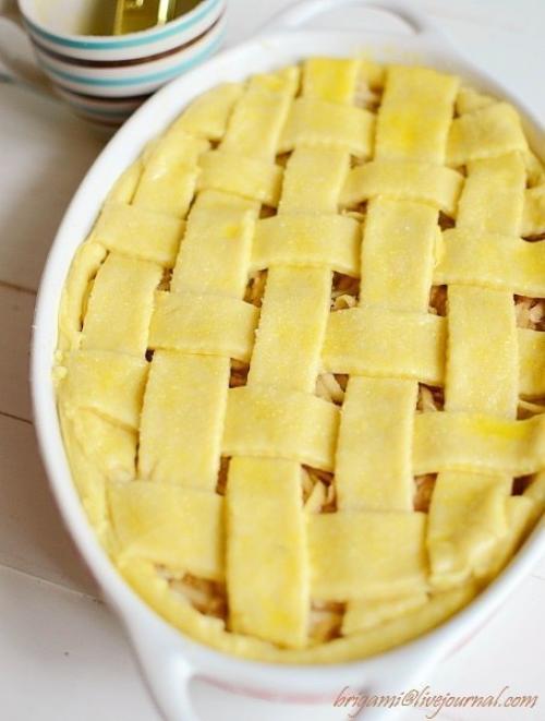 Яблочный именинный пирог. 06