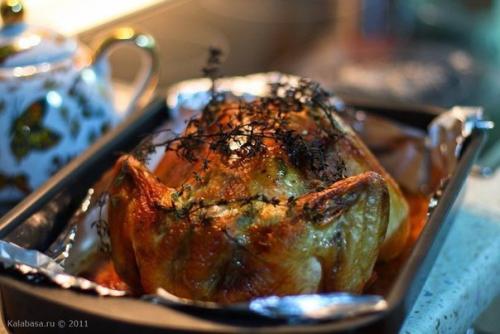 Курица с инъекциями белого вина и сливок. 07