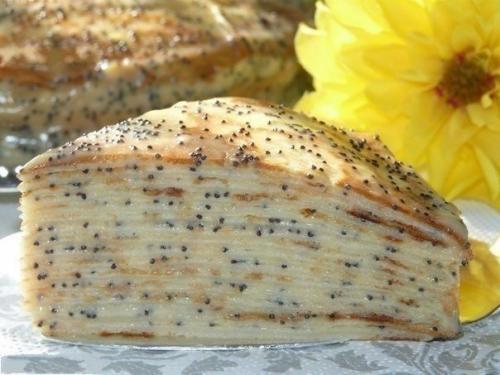 Блинный торт Маковка с заварным кремом. Блинный торт Маковка с заварным кремом.