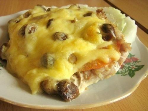 Мясо по-купечески (с грибами). Мясо по-купечески (с грибами).