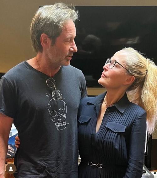 Звезды сериала Секретные Материалы Джиллиан Андерсон и Дэвид духовны встретились на презентации новой книги актрисы. 03