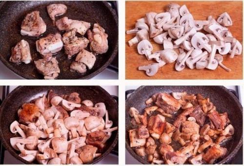 Перловка с грибами и мясом. Перловая каша с мясом, грибами и овощами.