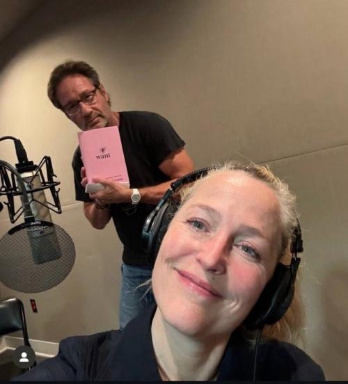 Звезды сериала Секретные Материалы Джиллиан Андерсон и Дэвид духовны встретились на презентации новой книги актрисы. 01