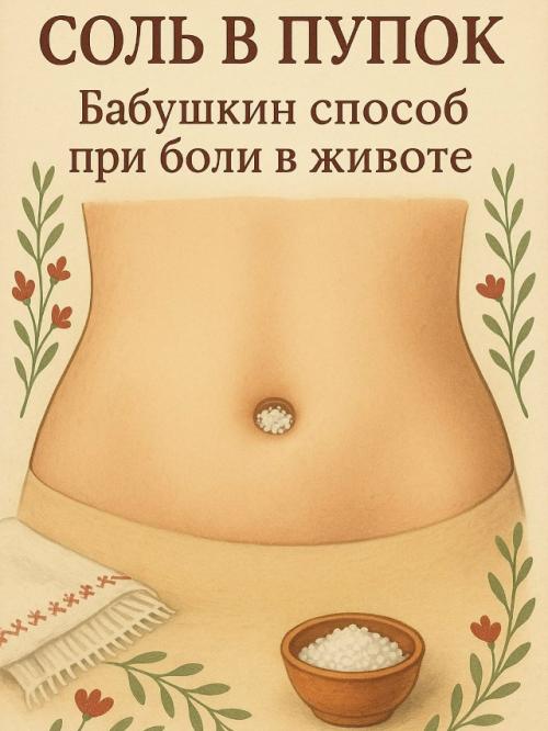 Соль в пупок - как бабушка учила! 

