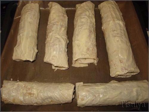 Грибной рулет из лаваша. 02