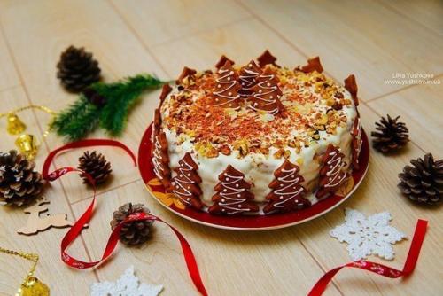 Шоколадно - ореховый торт.