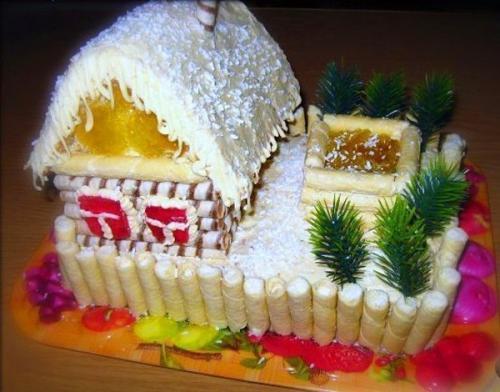 Торт Жила Зима в избушке. Торт Жила Зима в избушке.