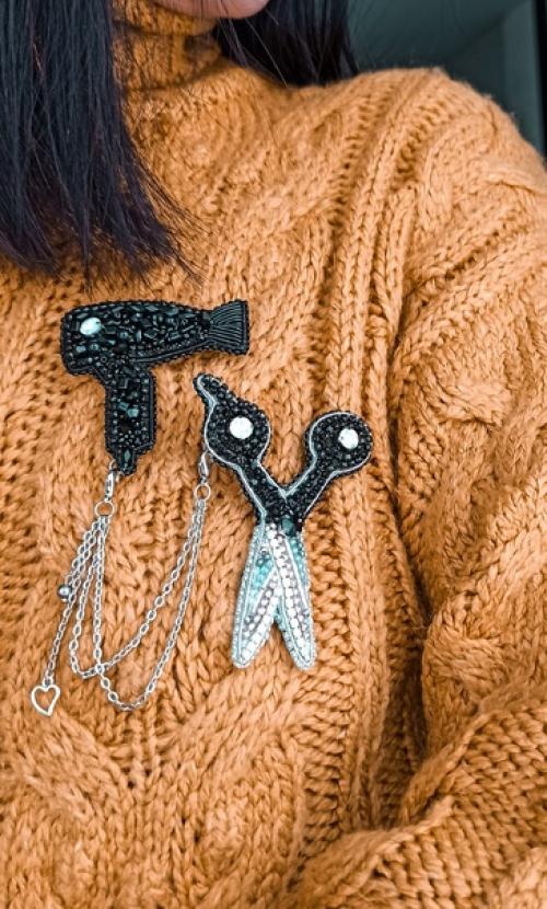 Броши из бисера ручной работы. 06