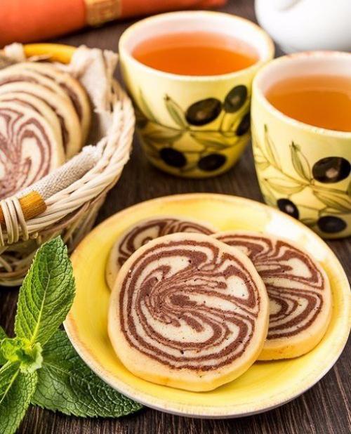 Мраморное печенье.   Ингредиенты на 60 штук: