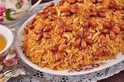 Чак - чак.  Ингредиенты (на одно блюдо размером 24-26 см: 02