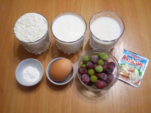 Пирог на скорую руку на кефире. 01