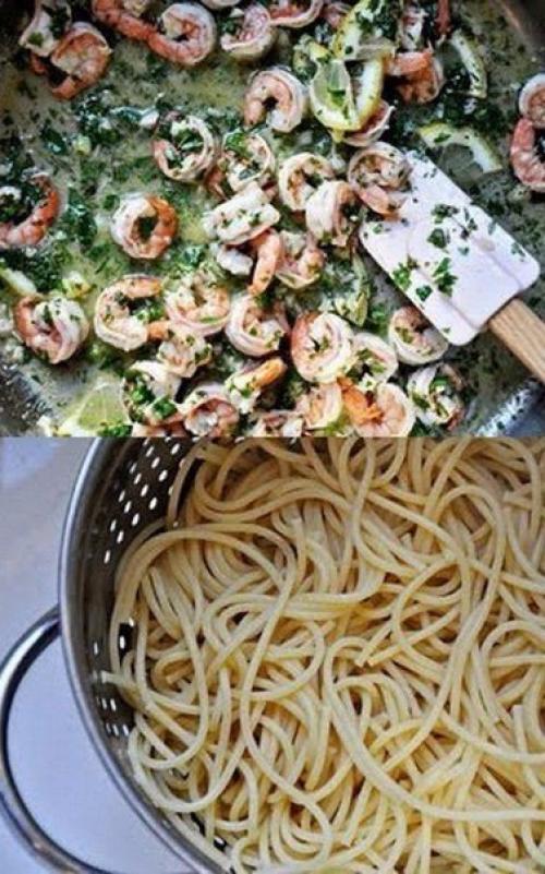 Спагетти с креветками. 05 Спагетти с креветками. 05