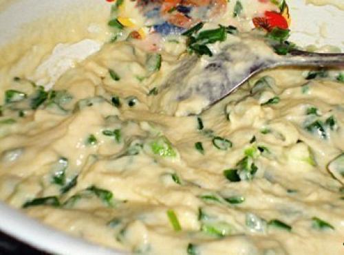 Оладьи на кефире с зеленым луком. 04