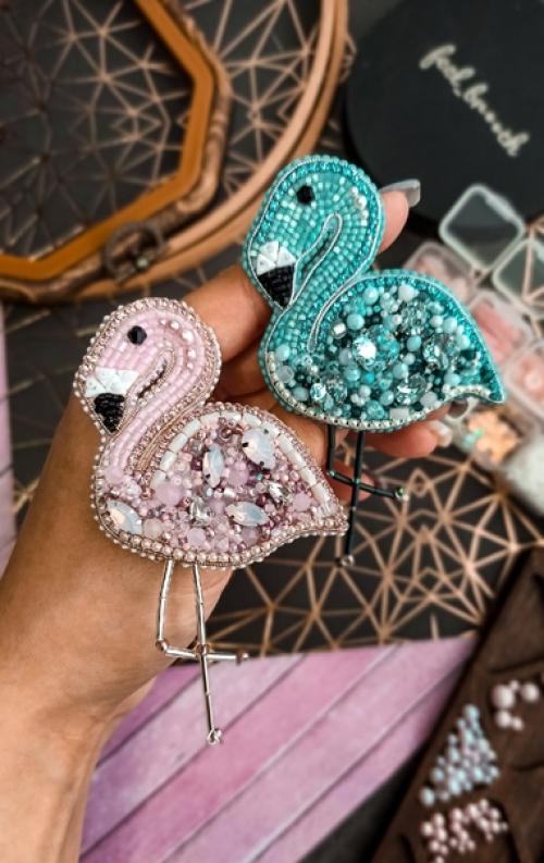 Броши из бисера ручной работы. 08