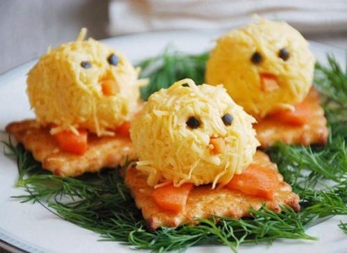Закуска сырные цыплята. Закуска сырные цыплята.