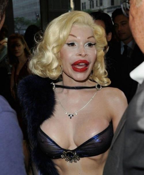 Это Аманда лепор, эта женщина потратила тысячи долларов на пластические операции, ее тело считается самым дорогим в мире. 03