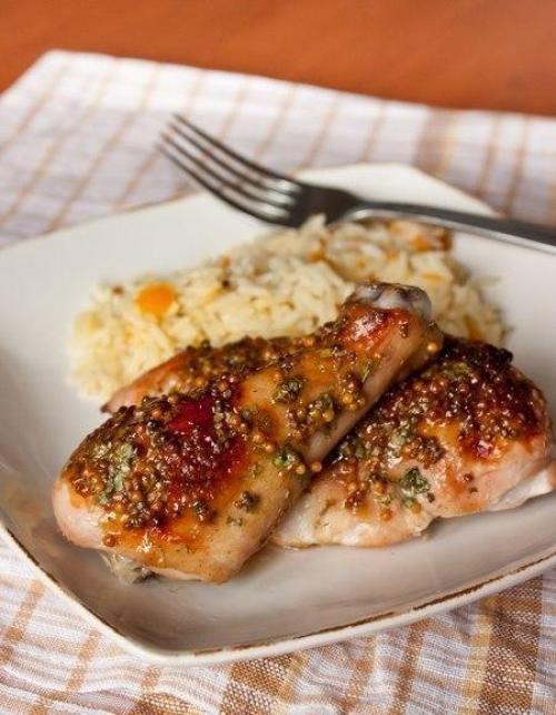 Курица в медово - горчичном маринаде. Курица в медово - горчичном маринаде.