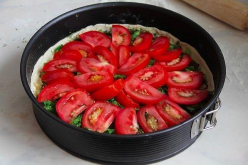 Киш с грибами и помидорами. 05