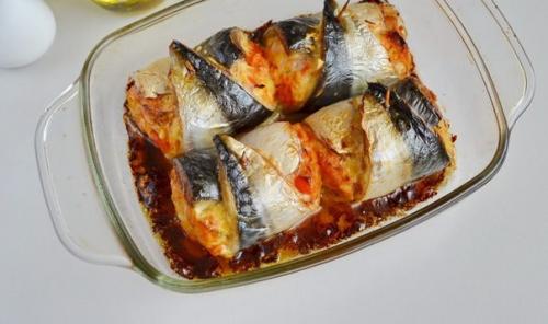 Рулетики из скумбрии с сыром и овощами. 05 Рулетики из скумбрии с сыром и овощами. 05