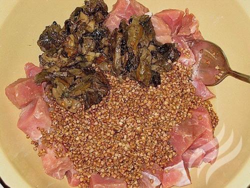 Гречка с мясом и грибами. 02