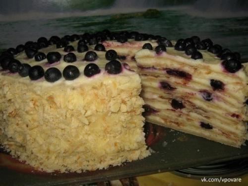 Торт Лесная Ягодка на сковороде.