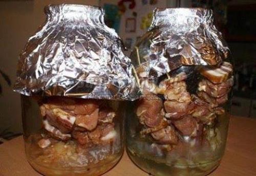 Мы готовим дома шашлык в банке. 02