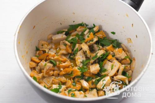 Творожные булочки с курицей и лисичками. 05 Творожные булочки с курицей и лисичками. 05