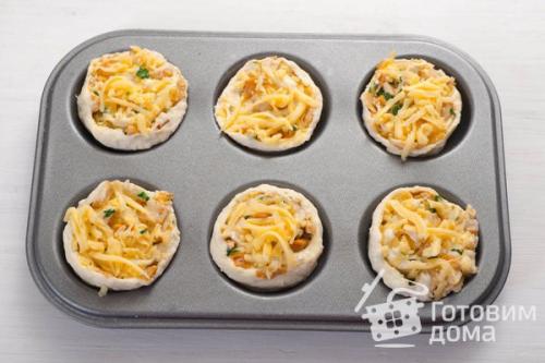 Творожные булочки с курицей и лисичками. 09 Творожные булочки с курицей и лисичками. 09