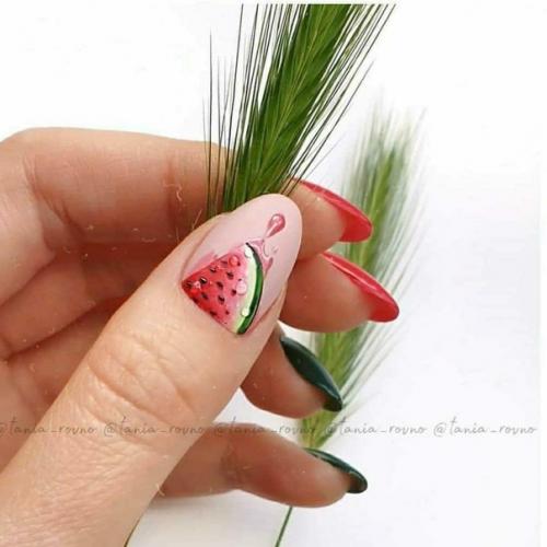 Яркого арбузного маникюра вам в ленту. 05