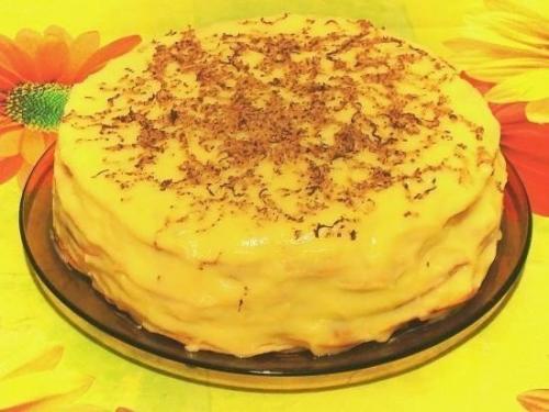 Вкусный торт с творожным заварным кремом сказочно. 04 Вкусный торт с творожным заварным кремом сказочно. 04