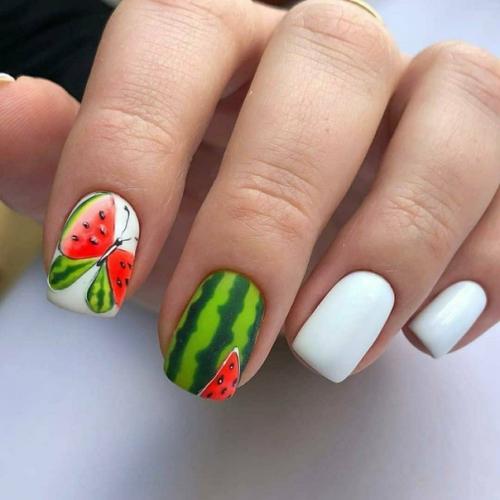 Яркого арбузного маникюра вам в ленту. 04