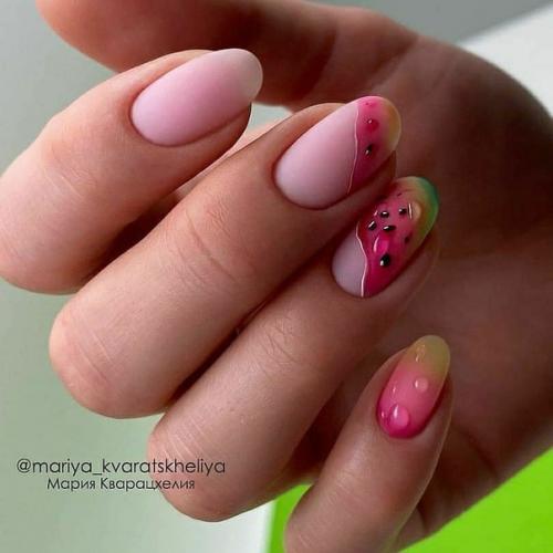 Яркого арбузного маникюра вам в ленту. 06