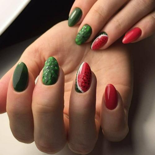 Яркого арбузного маникюра вам в ленту. 03