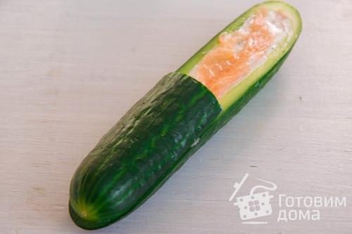 Праздничная закуска из свежего огурца со сливочным сыром. 05 Праздничная закуска из свежего огурца со сливочным сыром. 05