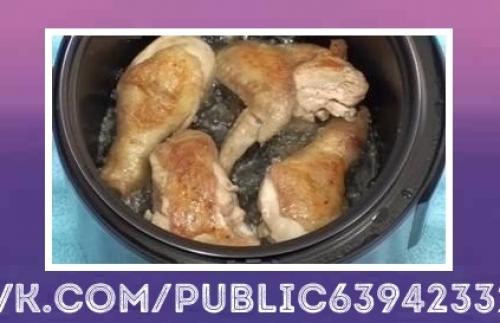 Праздничный рецепт.  Курица в мультиварке в сметанном соусе. 03 Праздничный рецепт.  Курица в мультиварке в сметанном соусе. 03