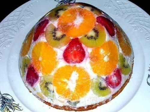 Фруктово - бисквитный торт. Фруктово - бисквитный торт.