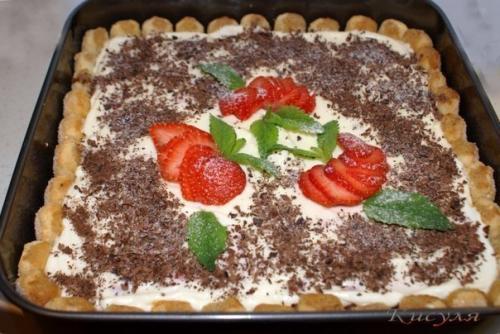 Бананово - клубничный тортик по мотивам тирамису. 08 Бананово - клубничный тортик по мотивам тирамису. 08