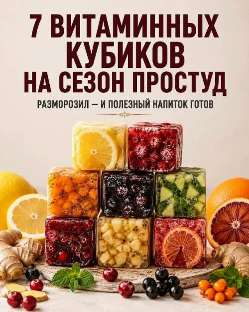 В СЕЗОН простуд эти кубики стоит держать в МОРОЗИЛКЕ.

