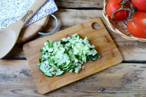 Помидоры, фаршированные сыром и огурцами. 02 Помидоры, фаршированные сыром и огурцами. 02