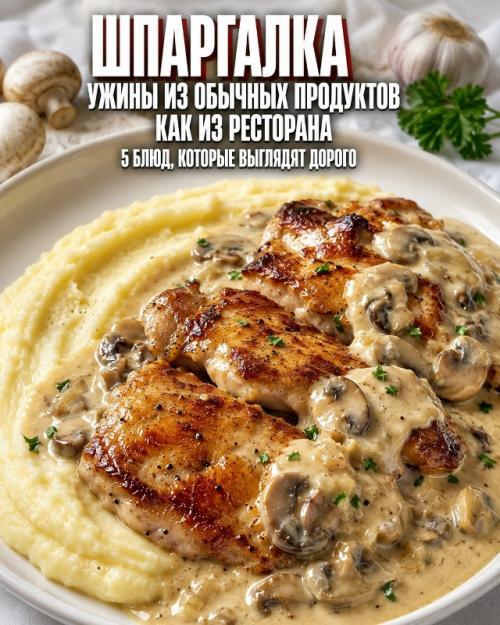 Ужины из обычных продуктов, которые выглядят как из ресторана.
