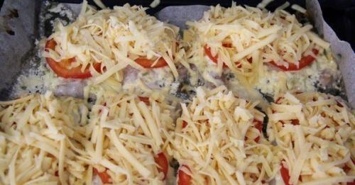 Свинина, запеченная с помидорами и сыром. 04 Свинина, запеченная с помидорами и сыром. 04